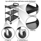 3-tier Rolling Utility Service Cart With Wheels - 31 5  X 37 5 