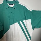 Vtg Playboy Polo T Shirt Xl Turquoise Golf Tennis Color Block Stripes Y2k Preppy