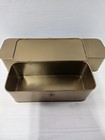 Decorative Rectangular Storage Boxes Gold Finish Metal For Home Decor - Set Of 2