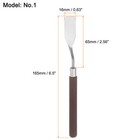 2pcs 16mm No 1 Painting Palette Knives Stainless Steel Spatula Red Wood Handle