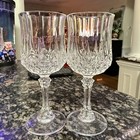 3 Piece Cristal D arques France Longchamp 24  Lead Crystal Wine Glasses