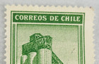 Correos De Chile   40   Green Postage Stamp    Cobre   B235