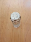 Antique Sterling Silver Topped Glass Dresser Vanity Powder Shaker Jar  