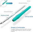Ergonomic Crochet Hooks Set 9 Pcs Aluminum Soft Silicone Handles 2-6mm