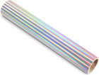 Glossy Rainbow Holographic Silver Chrome Vinyl 1ftx5ft
