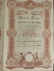 Germany 1896 Bavaria Railway 1000 Marks Coupons Uncancelled Loan Bond Anleihe