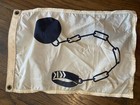Wife On Board Ball Chain Yacht Club Vintage Pennant Flag 11 5 X 17 Inches