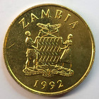 Zambia 1992 Coin 1 Kwacha - Km 38 - 19 2mm - Taita Falcons - Africa
