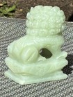 Small Vintage Chinese Carved Jade Jadeite Foo Dog Statue 