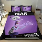 3pcs Bedding Sets For Inside Out 2 Fear Duvet Cover Sets All Season For Kid Soft