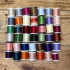 Vintage Lot Of 78 Plastic  Wooden Sewing Thread Spools Large   Small  Coats  Etc
