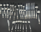 34 Pc Set Orchid Elegance By Wallace Sterling Silver  6 Place Settings  Plus