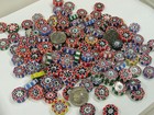 2 Pounds Assorted India Handmade Chevron Glass Beads Wholesale Bulk Lot  wc-91b 