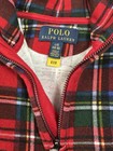 Polo Ralph Lauren Boys Christmas Plaid 1 4 Zip Shirt Size Large 14 16