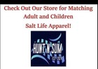 Salt Life Lightweight Nanotex Performance Slxuvapor Crew Sky M Live Salty Nwt