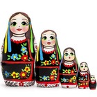 Ukrainian Nesting Dolls Set Of 5 Pcs - Miniature Nesting Dolls In Ukrainian