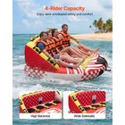 Uimoso Towable Inflatable Tube For 4 Riders - Water Sports   Boating Fun