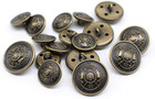 14 Pcs Antique Brass Blazer Buttons For Sewing 20mm   15mm Js170   Metal