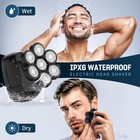 Sejoy 7d 6-in-1 Rotary Electric Razor Bald Head Shaver Trimmer For Mens Wet Dry