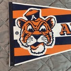 Vintage Auburn Tigers Pennant Flag Felt Football War Eagle Decor Ncaa College