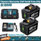 2pack 18v Battery  charger For Makita 8 0ah Lxt Li-ion Bl1860b Bl1830 Bl1850