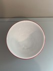 Pier 1 Serving Bowl Hand Painted Made In Italy Red   White Stripe
