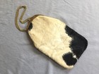Designer Morris Moskowitz Cow Print Handbag Vintage 11 5  Long Gold Chain Strap