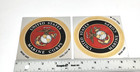 United States Marine Corps Metallic Sticker 4  Set Of 2