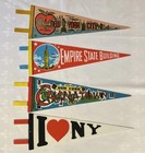 4 Vintage New York City Souvenir Pennants  Retro Chinatown  dragon   Skyline