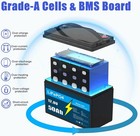 12v 50ah Lithium Battery Lifepo4 Rechargeable Deep Cycle Bms Rv Solar Golf Cart