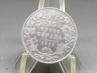1911 Canadian  925 Sterling Silver 25 Cents Coin Canada Km 18