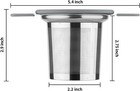 Stainless Steel Loose Leaf Tea Infuser Strainer With Extra Fine Mesh  2-pack