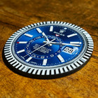 Rolex Sky-dweller Blue Watch Dial Coaster Drink Holder Man Cave Bar Desk Gift