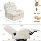 Oversized Recliner Chair  360   Swivel Rocking Glider  Chenille Rocker For Adults