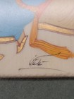Persian Miniature Painting Hand Painted Camel Bone Plaque Lovers Framed 3x5 Vint