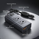 200w Power Inverter Dc 12v To Ac 110v Car Converter With Type C   Usb For Laptop