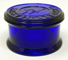 Vintage Caswell-massey Elixir Of Love No  1 Cobalt Blue Glass Powder Jar W  Lid