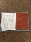 Stampin  Up More Messages Cling Stamp Set And Matching Cut And Emboss Die