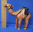 Nativity Camel Figure Statue Handmade Leather Wrapped Vtg Xmas 6 5 