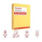 Staples Pastel 30  Recycled Color Copy Paper 20 Lbs  8 5  X 11  Canary 500 ream