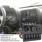 12v Led 6 Gang On off Rocker Switch Panel Car Truck Boat Marine Inline Fuse Box