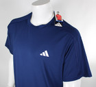 Nwt Adidas Active Tee Shirt Men Xl  43-46   Dark Blue   White Team Logo Msrp  30