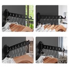 Wall Mounted Laundry Hanger Dryer Rack Folding Clothes Hanger Metal Storage Rack