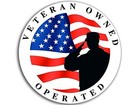 Round Veteran Owned   Operated Soldier Sticker  business Window Vinyl Decal S   