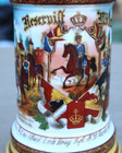 Antique German Military Army Regiment Lithophane Beer Stein Lidded Reservist Wwi