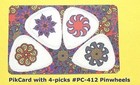 Guitar Picks Pick Card Pikcard 4 Picks On A Card For Your Wallet 3 Cards