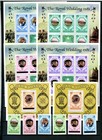 Turks   Caicos 1980-1982 Royalty Small Collection 12 Stamps  5 Sheets  3 S s Mnh
