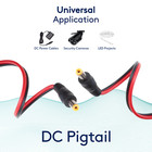 Dc Power Pigtail Cable Wire Plug 18awg 2 1mm X 5 5mm 12v 5a Male Pack Lot