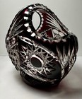 Etched Basket Bag Glass Vase