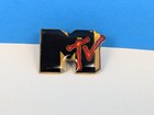 Vintage Mtv Music Television Enamel Lapel Pin Hat Tack Early 80s